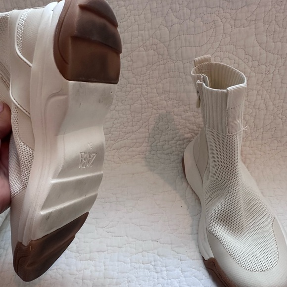 ZARA Girls White Knit Sock High Top Chunky Trainer/Sneaker (Size 34/ US 3.5) Sho - Picture 7 of 14